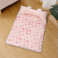 Estera de enfriamiento duradera de seda de hielo para mascotas con almohada, cama refrescante para perros resistente a mordeduras, almohadilla de verano Rectangular transpirable para mascotas para cachorros y gatos - details 10