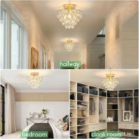 Lámpara De Techo De Cristal Pequeña, Moderna Lámpara De Techo De Cristal Para Pasillo, Accesorios De Iluminación De Techo, Lámpara De Montaje Empotrado Para Dormitorio, Salón (Plata) - details 21