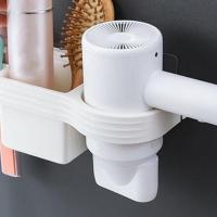 Accesorios de baño colgantes sin perforaciones, estante de hierro rizador, caja de almacenamiento, soporte para secador de pelo, 1 Uds. - details 12