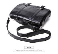 Bolso de Hombre CONTACT'S de Cuero de Verduras para Abogados Bolsa de Negocios Vintage Grande para Portátil y iPad Material de Revestimiento Poliéster Tamaño 13inch Negro - details 11
