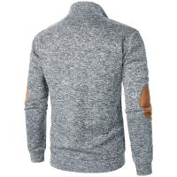 Top de suéter de punto casual de manga larga con cuello levantado para hombre de otoño e invierno - details 2