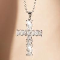 Nuevos Colgantes de Moda Colgante de Cruz de Jesús de Cristal Multicolor Dorado para Mujer - details 4