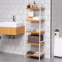 Estantería de Bambú de 5 Estantes 45 x 31,5 x 142 cm Ideal para Baño, Cocina, Sala de Estar, Dormitorio, Balcón - details 5