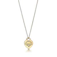 Regreso al collar con colgante de cuentas de corazón de oro rosa de 18 quilates de ΤΙFFANY con colgante en forma de corazón grabado, de estilo único - details 2