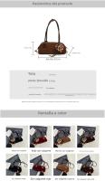 Nuevo versátil retro textura mate bolsa de axilas bolso de hombro moda portátil bolso de bolos mujeres - details 7
