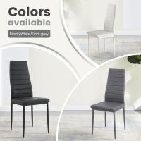 Sillas de Comedor Juego de 4 Sillas de Metal para Cocina, Silla de Mesa Comoda Silla con Asiento Tapizado, Negro - details 156