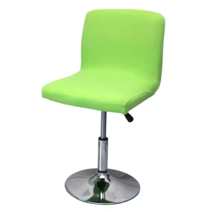 Funda elástica para silla de Bar, cubierta suave a prueba de polvo para asiento de taburete, funda para silla elevadora giratoria extraíble de Color sólido - 1