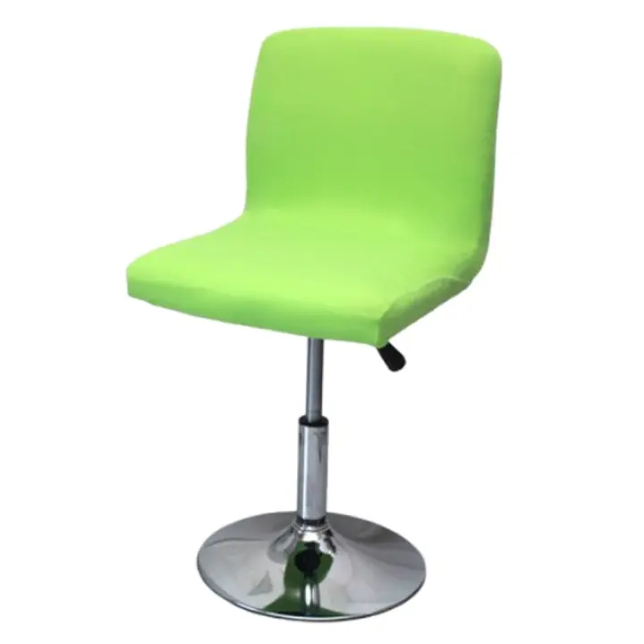 Funda elástica para silla de Bar, cubierta suave a prueba de polvo para asiento de taburete, funda para silla elevadora giratoria extraíble de Color sólido - 1