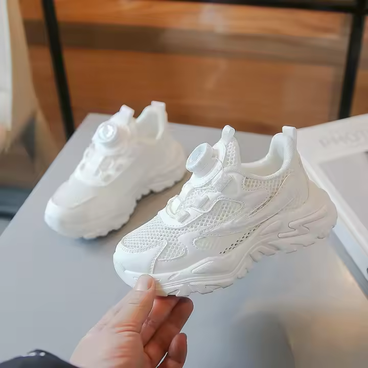 Correr informal para niños y niñas, zapatos de malla de aire de moda, zapatos deportivos de verano para estudiantes con puntera, duraderos - 1
