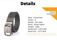Cinturón Casual de Nylon Versátil Tamaño Grueso de 3.5CM con Hebilla de Aleación - details 11