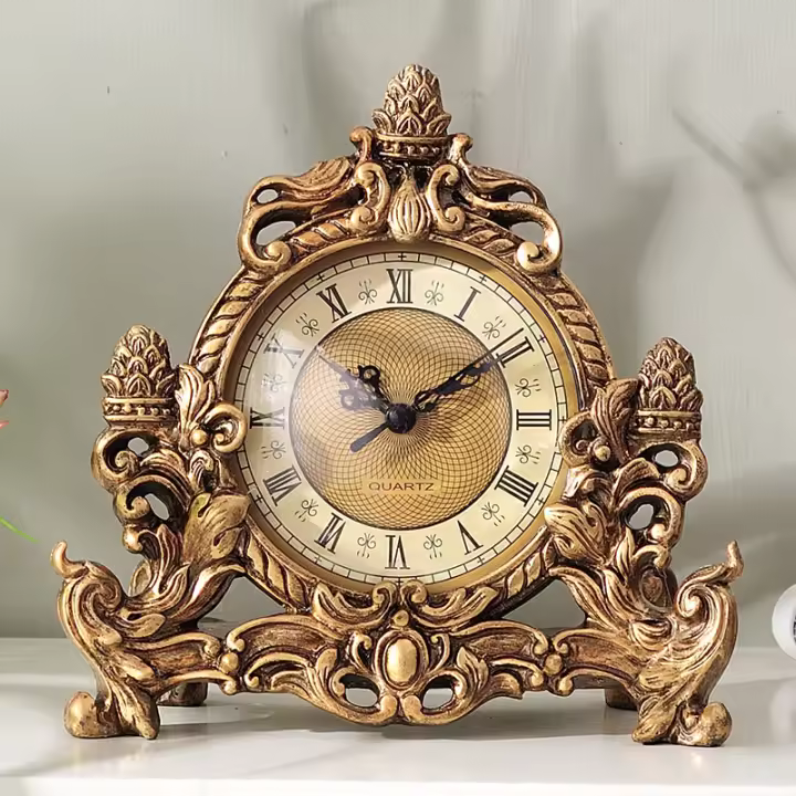 Reloj de Sobremesa Retro Creativo Reloj de Resina de Lujo para Dormitorio - 1