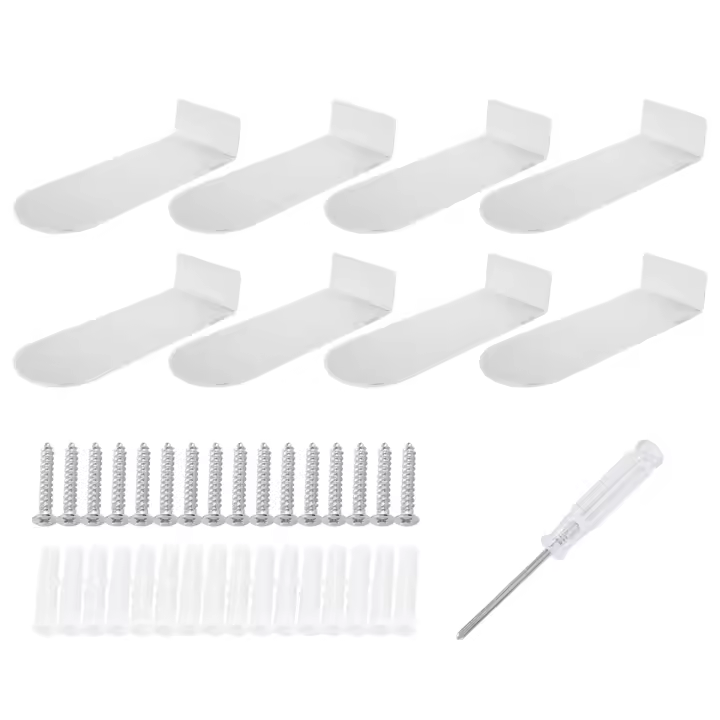 Estantes flotantes para exhibición de zapatos para montaje en pared, juego de 8, estantes flotantes de acrílico transparente para colección de zapatillas de deporte de escaparate - 1