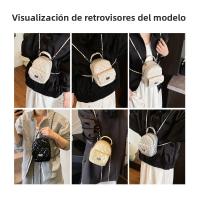 Moda pequeña fragancia textura portátil pequeña mochila diamante cadena de alto sentido versátil mochila diaria - details 18
