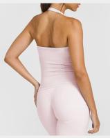 Top de yoga con cuello halter y almohadillas incorporadas para el pecho, sin mangas2025Top de fitness de verano, ropa interior para mujeres - details 3