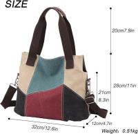 Bolso de compras tipo bandolera de lona para mujer - details 0