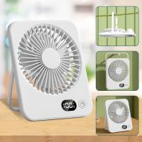 Mini Ventilador USB Recargable Portatil Silencioso, 5 Velocidades 180 ° Plegable Viento Fuerte para Oficina, Mesa, Hogar, Fitness, Viajes, Camping, Exterior - details 2