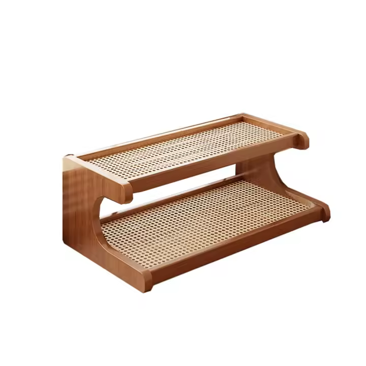Estante de almacenamiento de escritorio de 2/3 niveles, soporte de mesa de madera compacto que ahorra espacio, estantería de escritorio multifuncional fácil de montar - 1
