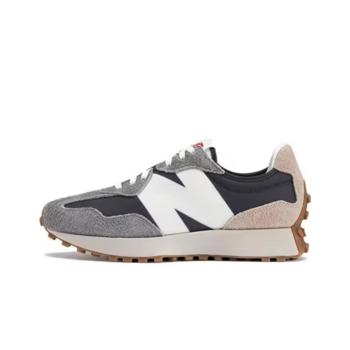 Leten NB 327 negro blanco gris para hombres y mujeres retro antideslizante y resistente al desgaste mid top casual running Wall Stickers - 1