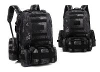 Mochila táctica 4 en 1 para hombre, bolsa de 55L para deportes al aire libre, Camping, senderismo, viajes, escalada - details 29