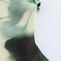 Vestido estampado de seda y satén con textura de temperamento de mujer europea y americana - details 6