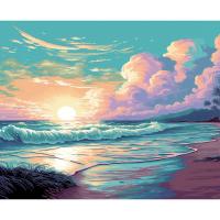RUOPOTY Arte Moderno de Pintura por Números Paisaje de Lienzo de Propileno - details 0