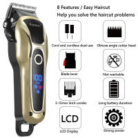 Kemei-cortadora de pelo eléctrica para hombre, cortadora de pelo profesional hine, Barbero, carga rápida por USB, con pantalla LCD - details 2