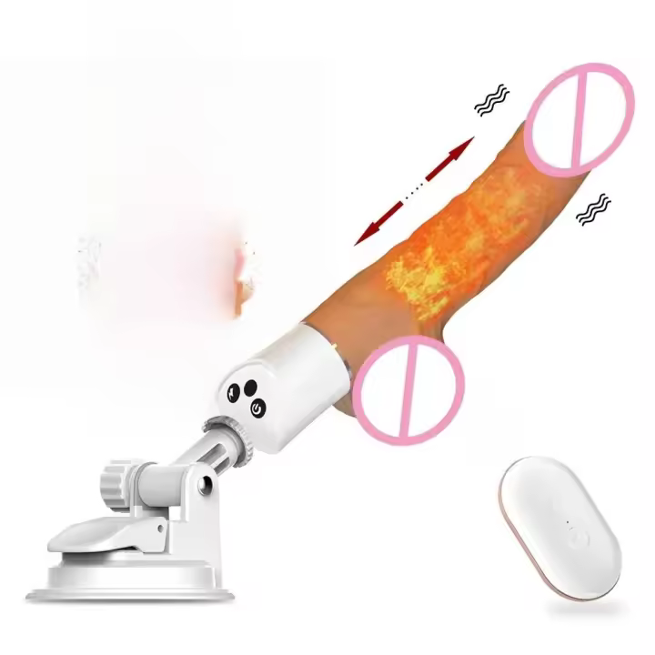 Leten-consolador de empuje automático para mujer, juguete con ventosa para punto G, vibrador Anal divertido para sexo manos libres para adultos, para orgasmo - 1