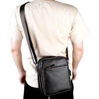 Bolso bandolera para hombre, piel auténtica de becerro, suave,bandolera cruzada de hombro, informal - details 12
