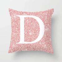 Cojín de sofá con letras brillantes de color rosa de 45x45 cm con almohada de respaldo central - details 4