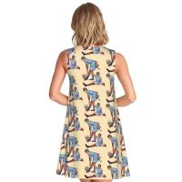 Vestido veraniego suelto personalizado H-Fine e Album S-Styles con estampado de bolsillo, vestido sin mangas para mujer para vacaciones en la playa - details 89