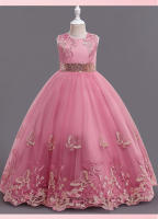 Vestido de noche largo para niñas, estilo princesa, para espectáculos, cumpleaños y eventos. - details 16