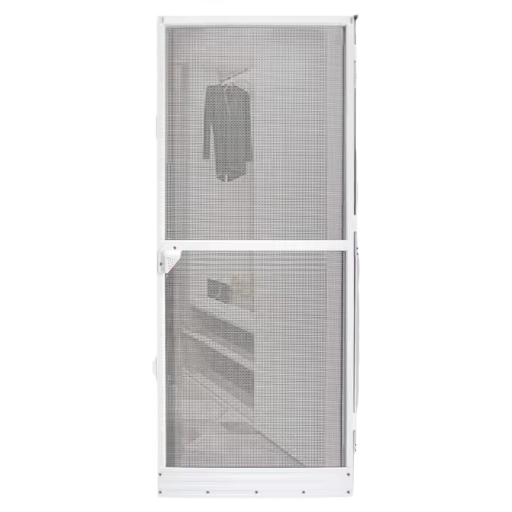 Puerta mosquitera para puerta de hasta 120 x 240 cm, Mosquitera Fija Puertas Abatibles con marco de aluminio en blanco - 1