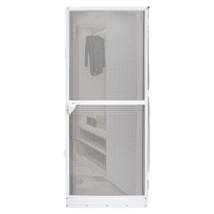 Puerta mosquitera para puerta de hasta 120 x 240 cm, Mosquitera Fija Puertas Abatibles con marco de aluminio en blanco - 1
