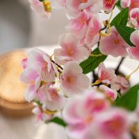 Flores artificiales elegantes de Begonia, simulación de tacto Real realista, flores de Malus, flores falsas hechas a mano, decoración de jardín al aire libre - details 15