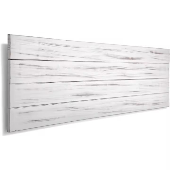 Cabecero de Cama de Madera Color Crudo para Pared. Cabecero de Tablas Horizontales. Estilo Vintage, para - 1