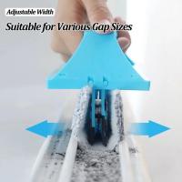 Cepillo de limpieza de ranuras para ventana, cepillo plegable para huecos, paño para polvo de mesa, herramienta de limpieza de pista de puerta corredera, limpiador de grietas para el hogar - details 1