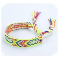 Pulsera de la Amistad tejida para hombre y mujer, brazalete de cuerda trenzada hecha a mano con borlas ajustables, 2 piezas - details 9