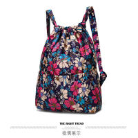 Mochila versátil de nailon con cordón para mujer, bolsa de deportes al aire libre, bolsa de cambio de gran capacidad, mochila de viaje ligera - details 14