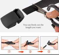 Cinturón ajustable para hombre, hebilla de plástico de nailon de lona, adecuado para deportes al aire libre, 125cm - details 2