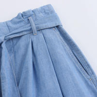 OUWU- Conjunto De Camisa Corta Con Cinturón Para Mujer, Conjunto De Pantalones De Pierna Ancha, Con Cuello Informal, Decoración De Bolso, Novedad De Otoño - details 18
