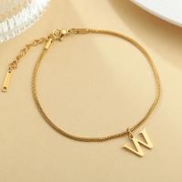 Cadena de serpiente de acero inoxidable para mujer, colgante original de letras doradas, tobillera femenina - details 4