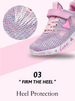Zapatos informales a la moda para niñas, zapatillas transpirables de malla ligera para niños, Tenis de verano para niños, bonitos zapatos deportivos para correr con dibujos animados - details 7