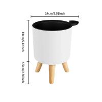 Sistema automático de riego y drenaje de plantas con patas de madera, ETA circular para pies, hierbas, bonsái de guardería, moderno - details 9