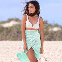 - Toalla de playa grande de algodón, 100% reciclada, toalla turca de secado rápido - details 8