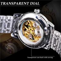 Reloj Mecánico de Calavera Hueco de Acero Inoxidable Premium Estilo Elegante para Hombres - details 6