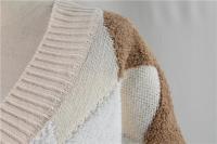 Cárdigans elegantes a cuadros para mujer, suéteres de gran tamaño con botones y manga abombada, Tops para invierno y primavera 2024 - details 16