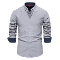 Camisa informal versátil para hombre, Tops de manga larga de Color sólido, ropa de otoño, nueva moda, 2024 - details 5