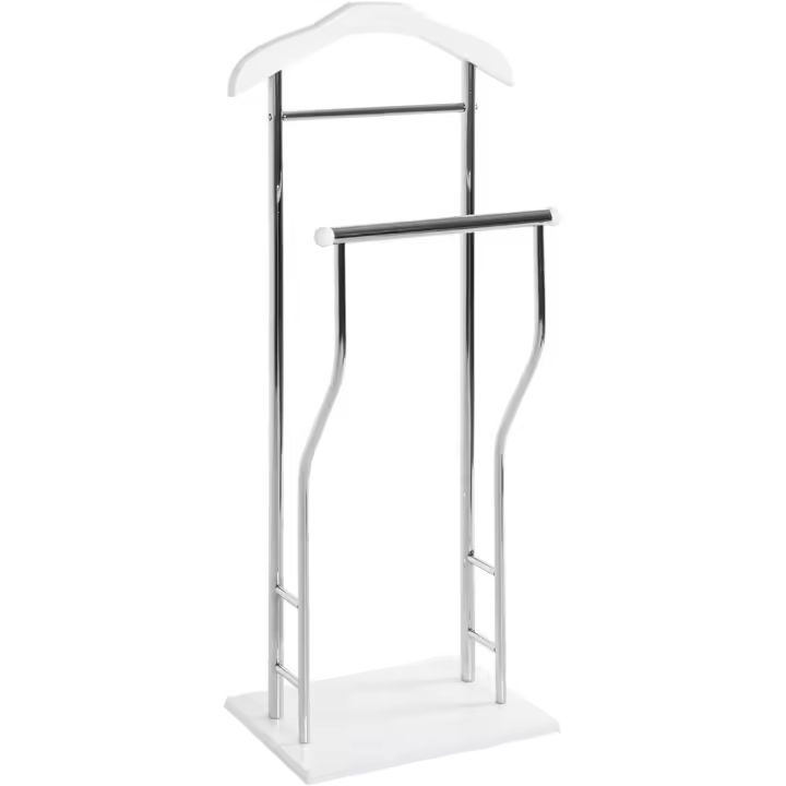 45x 110x30 cm aparcacoches cromo, blanco, metal - Dim, Estilo: Moderno - 1