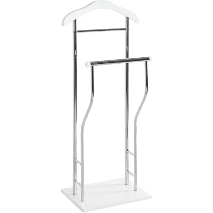 45x 110x30 cm aparcacoches cromo, blanco, metal - Dim, Estilo: Moderno - 1