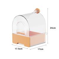 Bañera colgante transparente para loros, diseño de cajón montado en la pared, jaula de baño para pájaros, caja de ducha desmontable a prueba de salpicaduras para pájaros, cacatúa - details 0